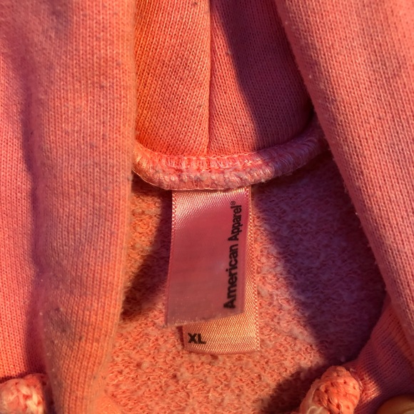 American Apparel Pink Hoodie Acid wash - Picture 2 of 3